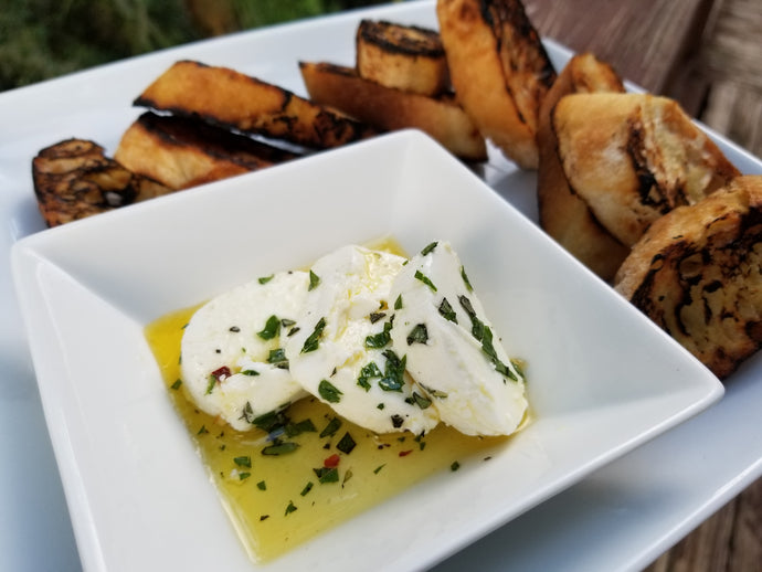 Smoked Olive Oil & Herb Marinated Goat Cheese